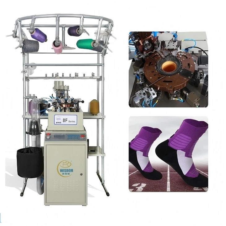 Máquina de tricô de meias Terry seletiva totalmente informatizada Jacquard para fazer meias