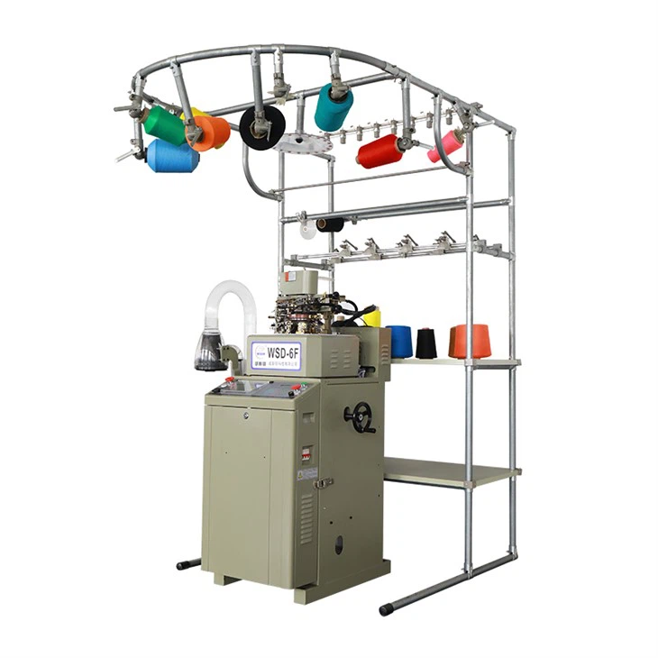 Máquina de tricô de meias estampadas